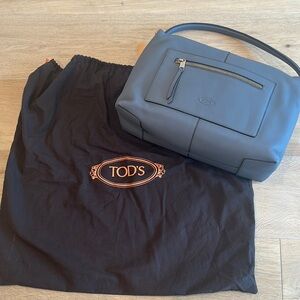 Tod's Grey Leather Handbag